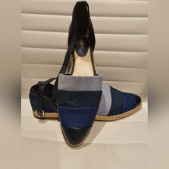 Nine West Women's Blue Jean Espadrille Shoes - Picture 2 of 5